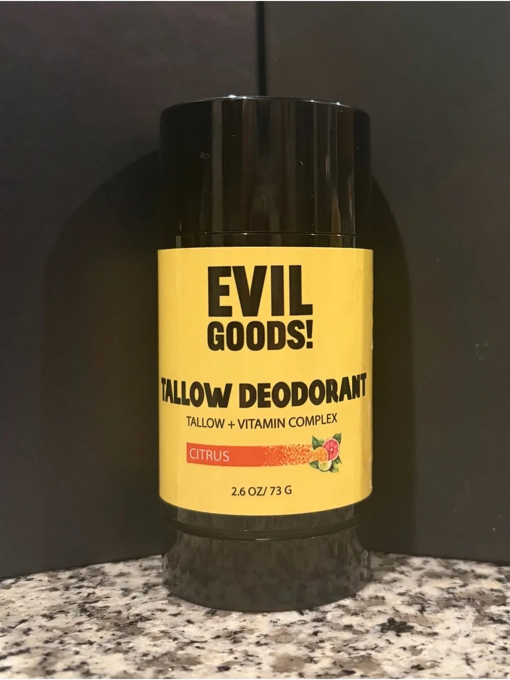 Citrus Tallow Deodorant Stick - Yellow